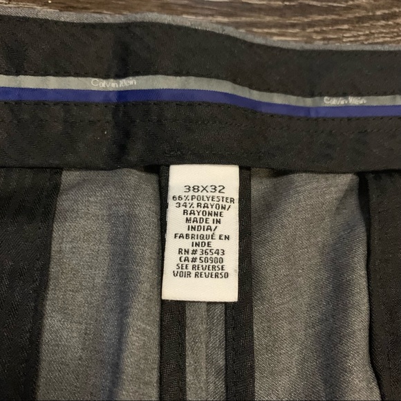 Calvin Klein Men’s Gray Dress Pants 38x32 - Picture 4 of 8